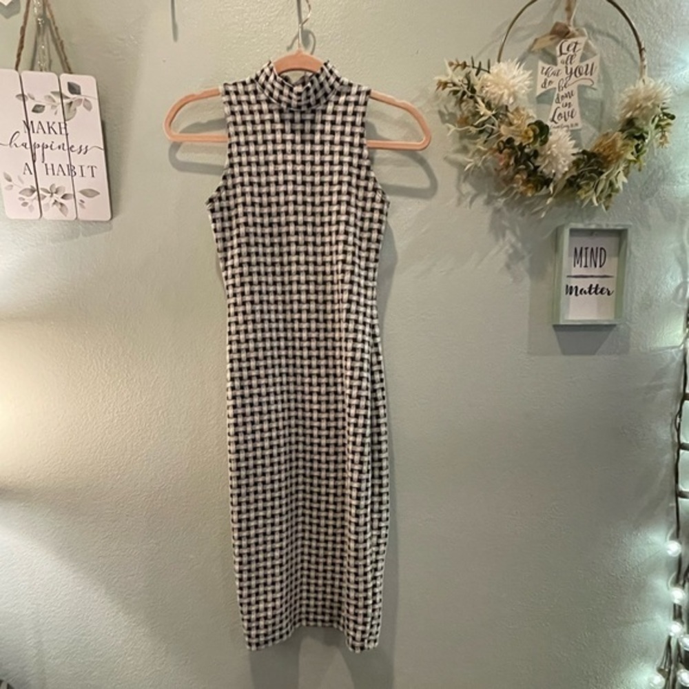 Rebel sugar body con houndstooth dress XS